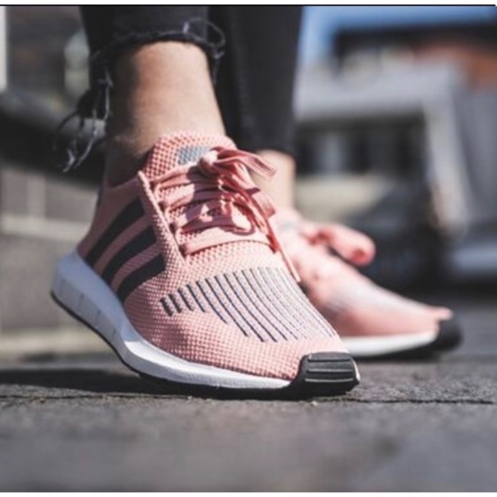 Adidas Swift Run Pink Gray Running Shoe